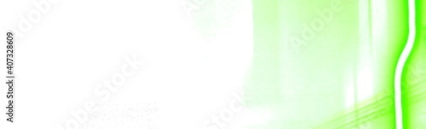 Obraz abstract white background for page header with colored light stripe in green color, simple motif for website