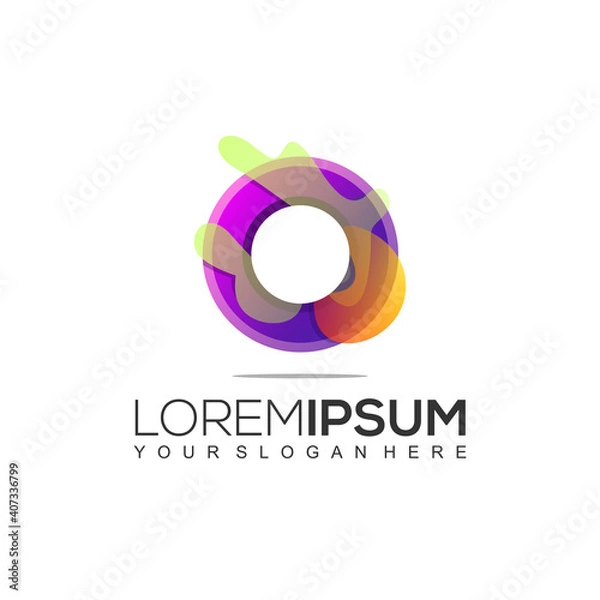 Obraz Water Splash Letter O Logo Template