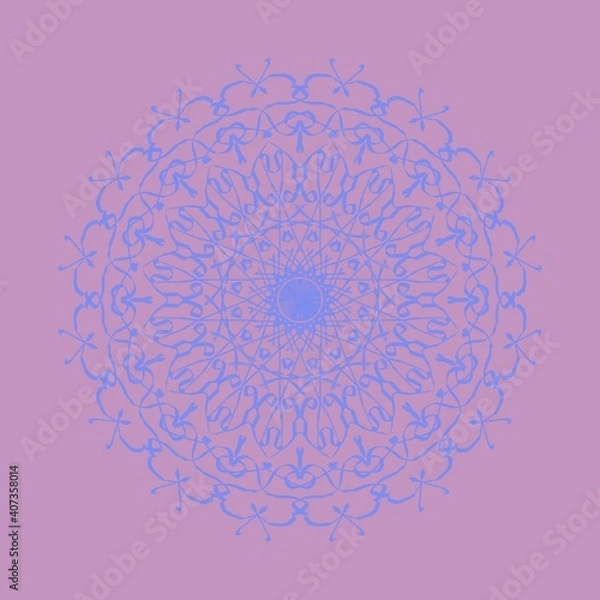 Obraz Decorative Vintage Design Element, mandala element. Hand draw lace ornament