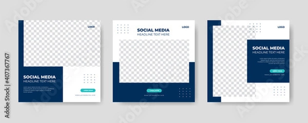 Obraz Modern Social Media banner template can be edited. Anyone can use this design easily. Promotional web banners for social media. Elegant sale and discount promo - Vector.