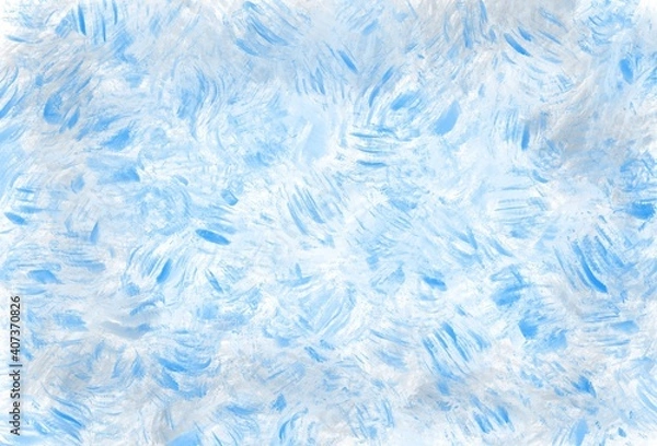 Fototapeta Fluffy soft delicate airy background in pastel blue and white color, with a gradient from light to dark. Background for flyer, advertising graphic design, wallpaper, postcard, brochure 
