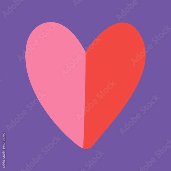 Obraz heart icon isolated on colored background