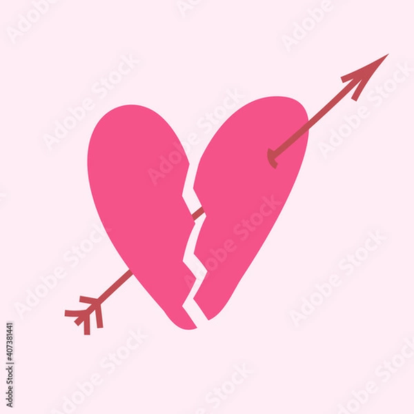 Obraz heart icon isolated on colored background