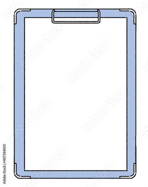 Obraz シンプルなタッチ　カルテ、クリップボードのイラスト
