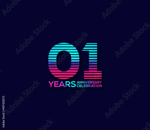 Fototapeta 1 Year Anniversary Day background Concept