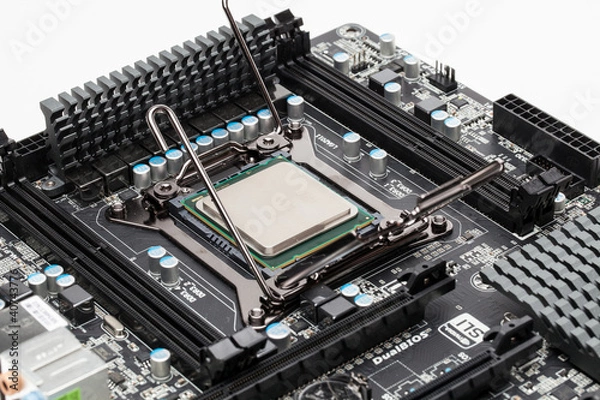 Fototapeta LGA 2011 Socket on a mainboard