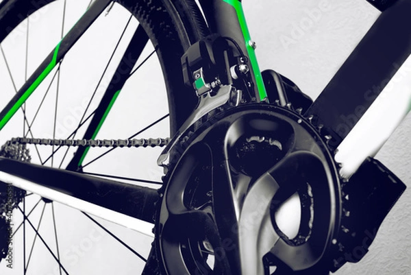 Obraz details bicycle chain wheel frame