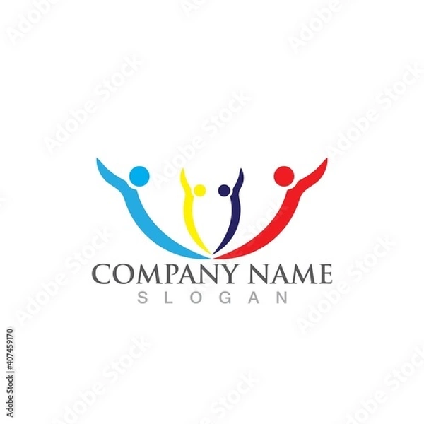 Fototapeta Community, network and social icon