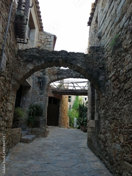 Fototapeta chemin médiéval