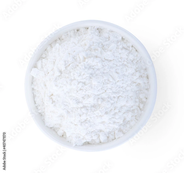 Fototapeta tapioca flour isolated on white background