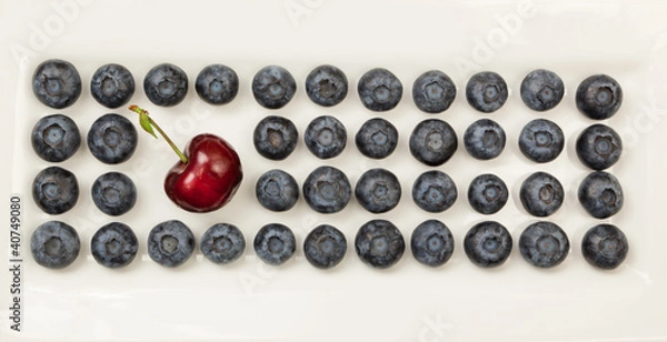 Obraz Blueberries and a Cherry