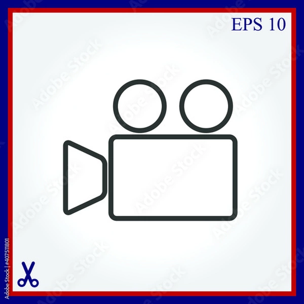 Fototapeta Video camera vector icon