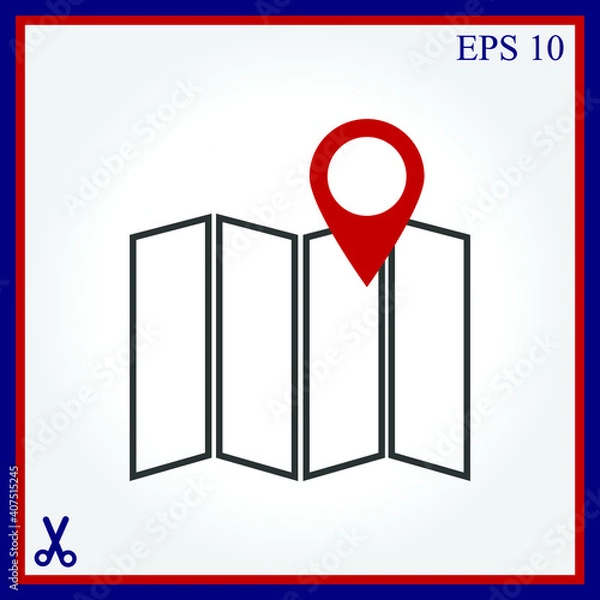 Obraz Map vector icon