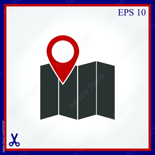 Obraz Map vector icon