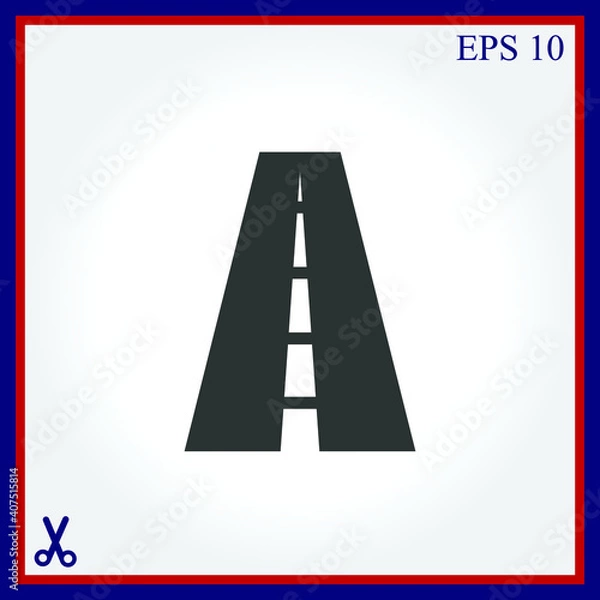 Obraz Road vector icon