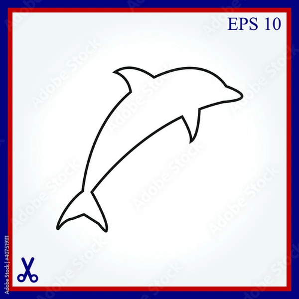 Obraz dolphin vector icon