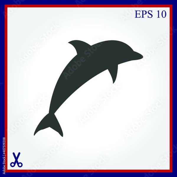 Obraz dolphin vector icon