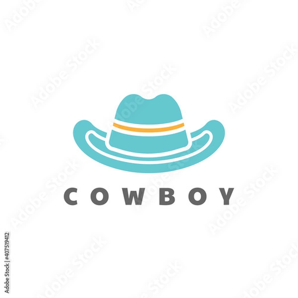 Obraz cowboy logo design vector illustration