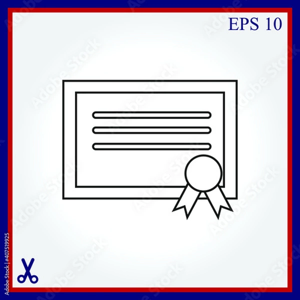 Obraz certificate  icon