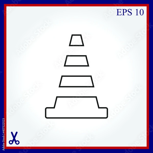 Obraz Traffic cone icon