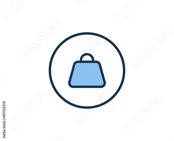 Fototapeta Dumbbell line icon. High quality outline symbol for web design or mobile app. Thin line sign for design logo. Color outline pictogram on white background