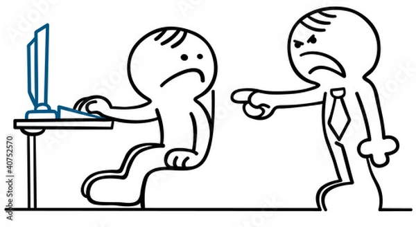 Obraz postać kłóci się w pracy