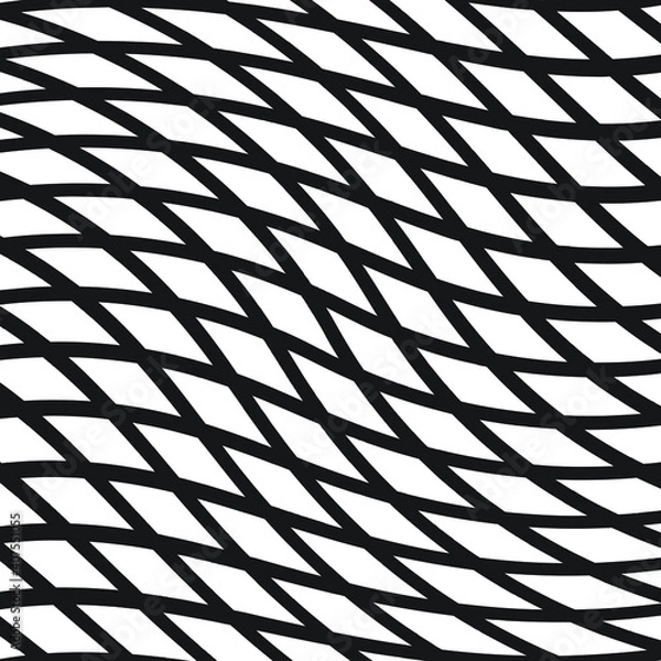 Obraz White background with complex black elements that make up the grid. Vector illustration.