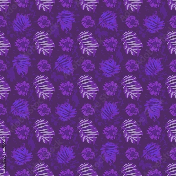 Fototapeta seamles pastel leaf pattern variations