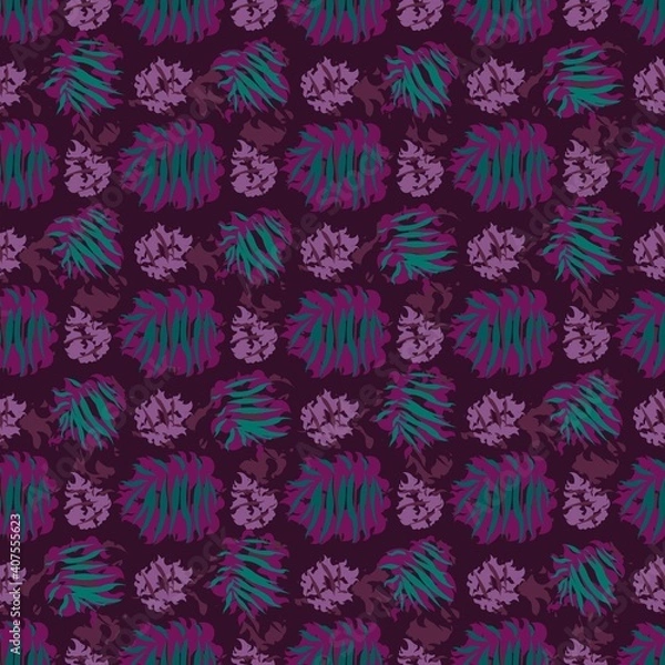 Fototapeta seamles leaf pattern variations