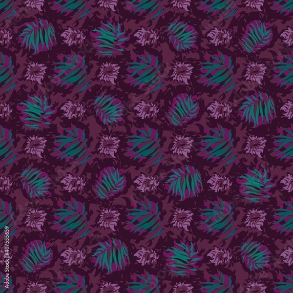 Fototapeta seamles leaf pattern variations