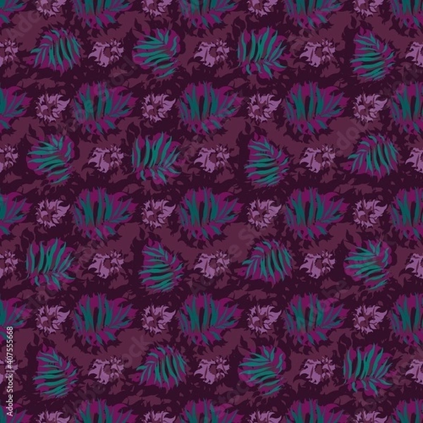 Fototapeta seamles leaf pattern variations