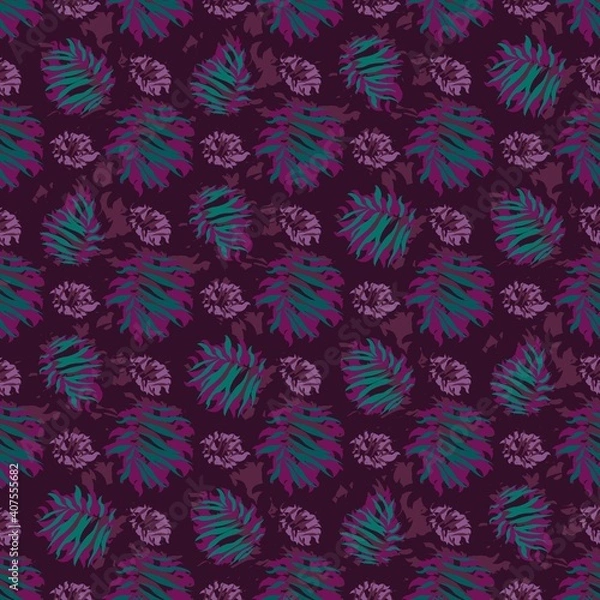 Fototapeta seamles leaf pattern variations