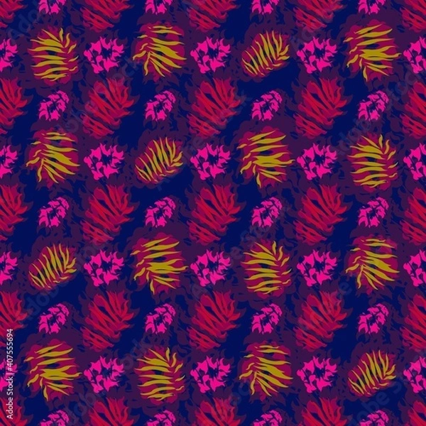 Fototapeta seamles leaf pattern variations