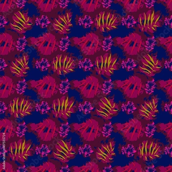 Fototapeta seamles leaf pattern variations