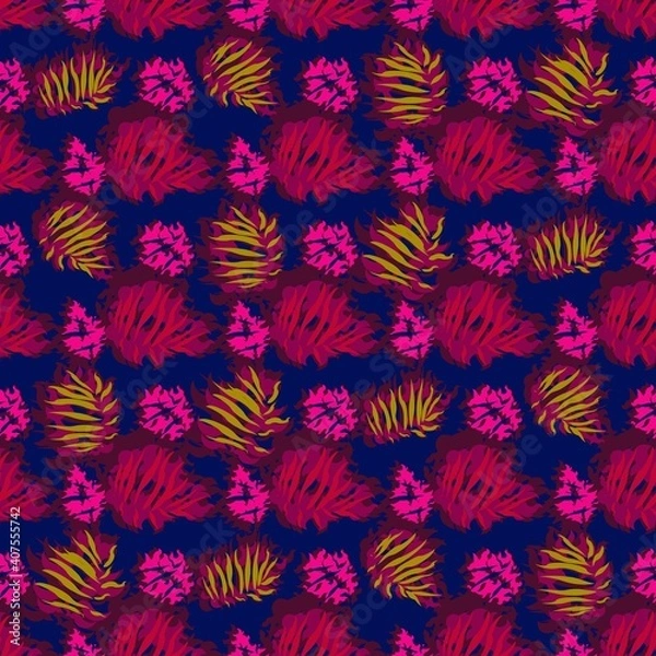 Fototapeta seamles leaf pattern variations