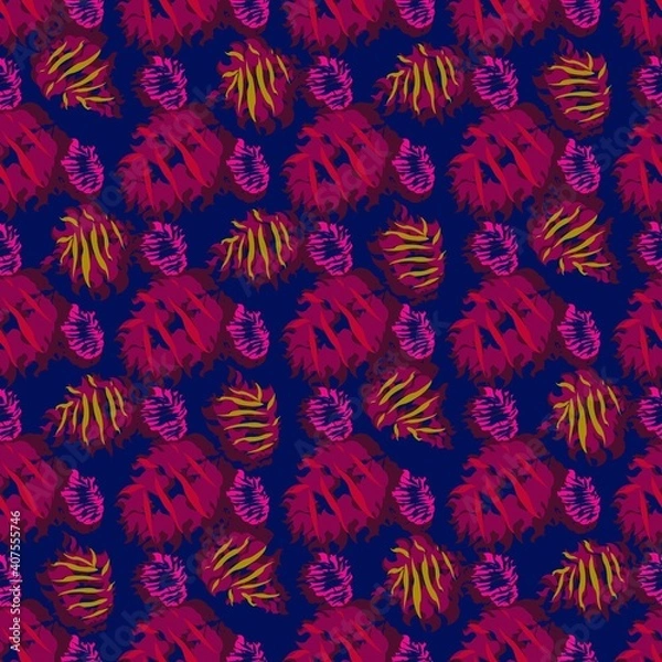 Fototapeta seamles leaf pattern variations