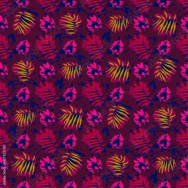 Fototapeta seamles leaf pattern variations