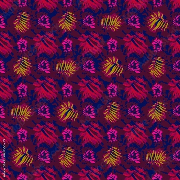 Fototapeta seamles leaf pattern variations