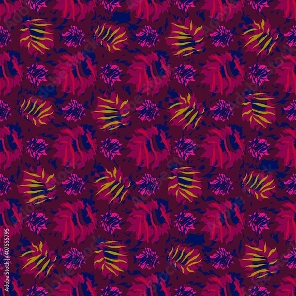 Fototapeta seamles leaf pattern variations