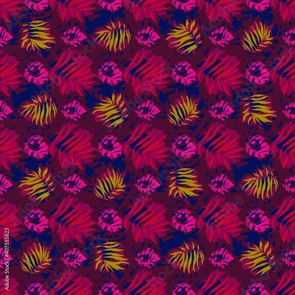 Fototapeta seamles leaf pattern variations