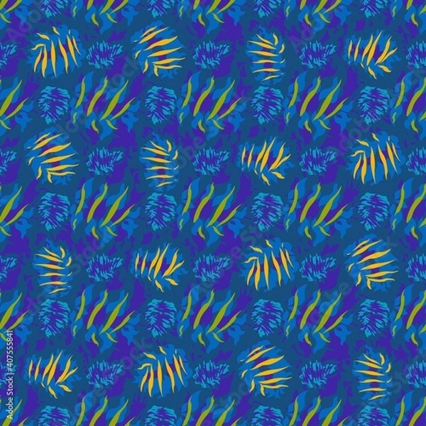 Fototapeta seamles leaf pattern variations