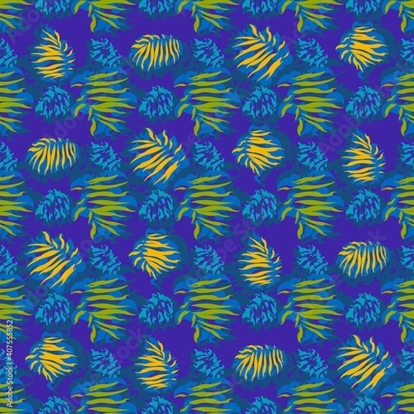Fototapeta seamles leaf pattern variations