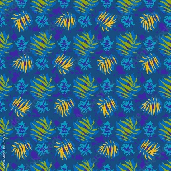 Fototapeta seamles leaf pattern variations