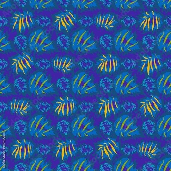 Fototapeta seamles leaf pattern variations