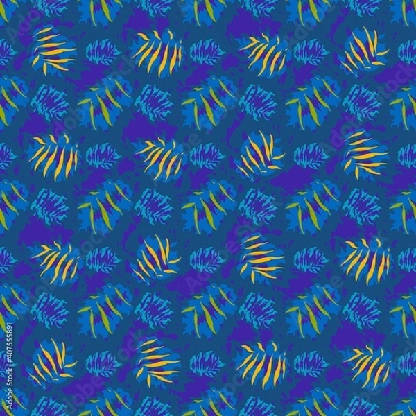 Fototapeta seamles leaf pattern variations