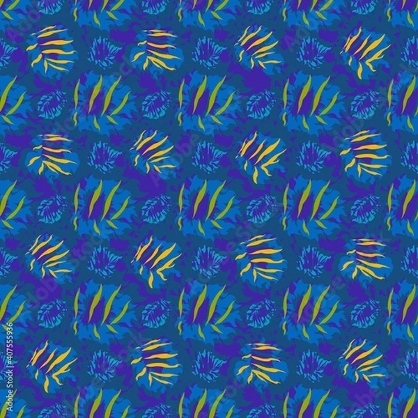 Fototapeta seamles leaf pattern variations