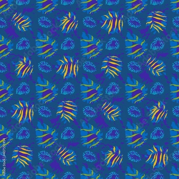 Fototapeta seamles leaf pattern variations