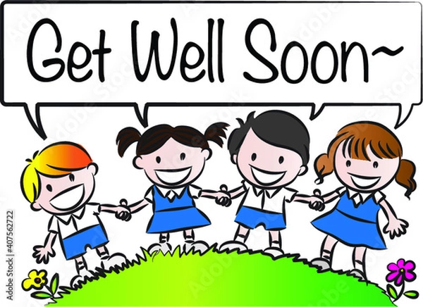 Obraz vector get well soon card
