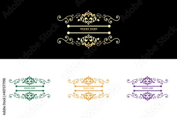 Obraz Luxury brand desing logo vector template.