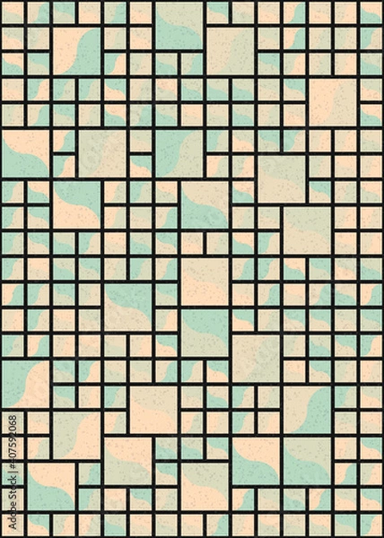 Fototapeta Abstract Geometric Pattern generative computational art illustration